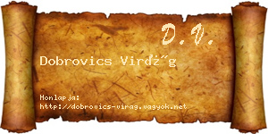 Dobrovics Virág névjegykártya