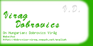 virag dobrovics business card